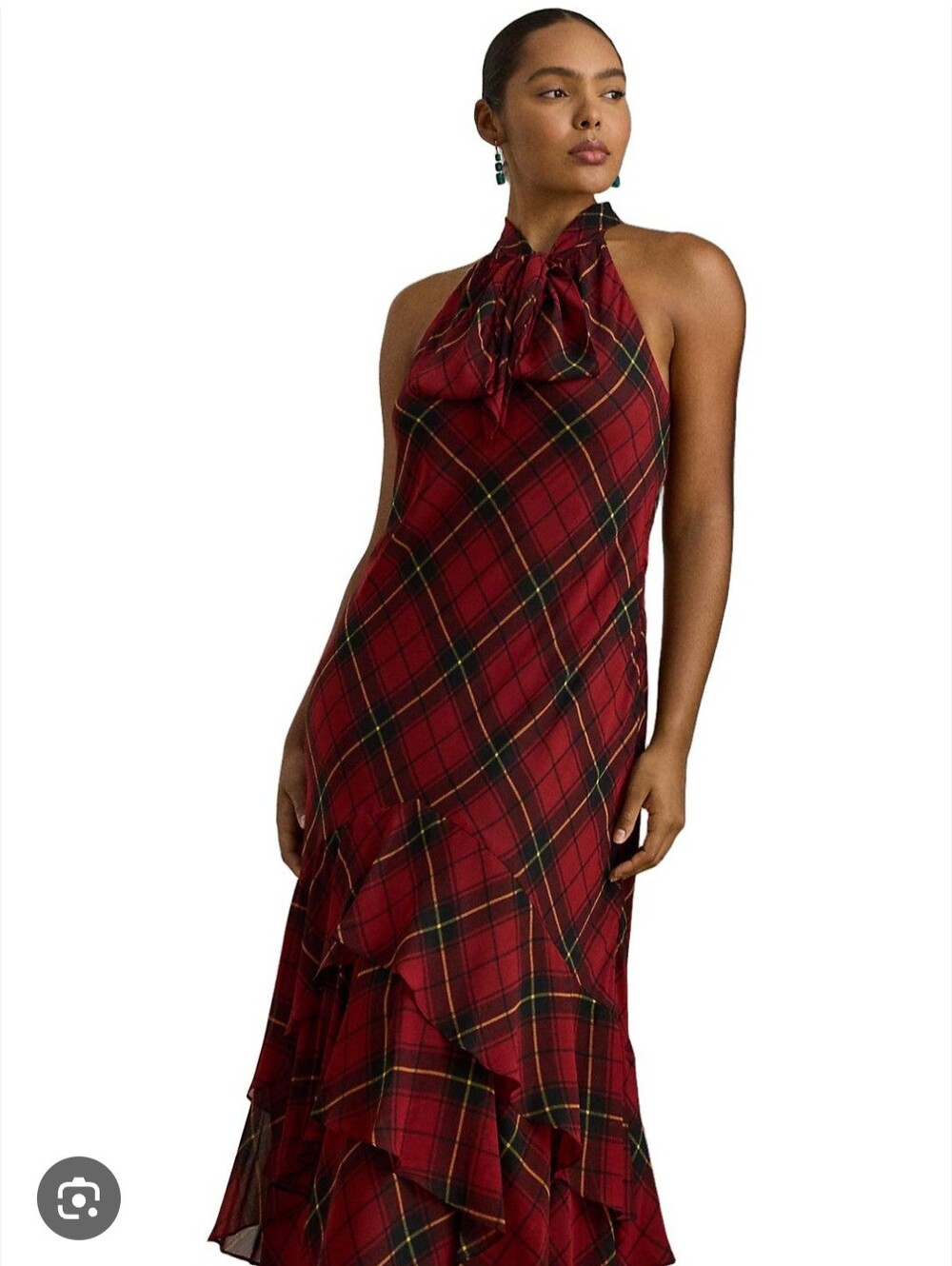 Lauren Ralph LaurenWomen's Plaid Tiered Long Dress